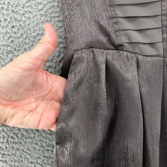 BCBGeneration Dress Womens Small Mini Gray Metallic Cocktail Corset Strapless - Picture 5 of 12